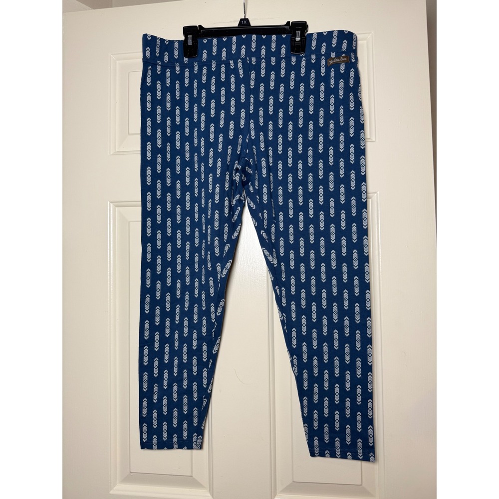 Matilda Jane Women's Blue Geometric Arrow Print Leggings